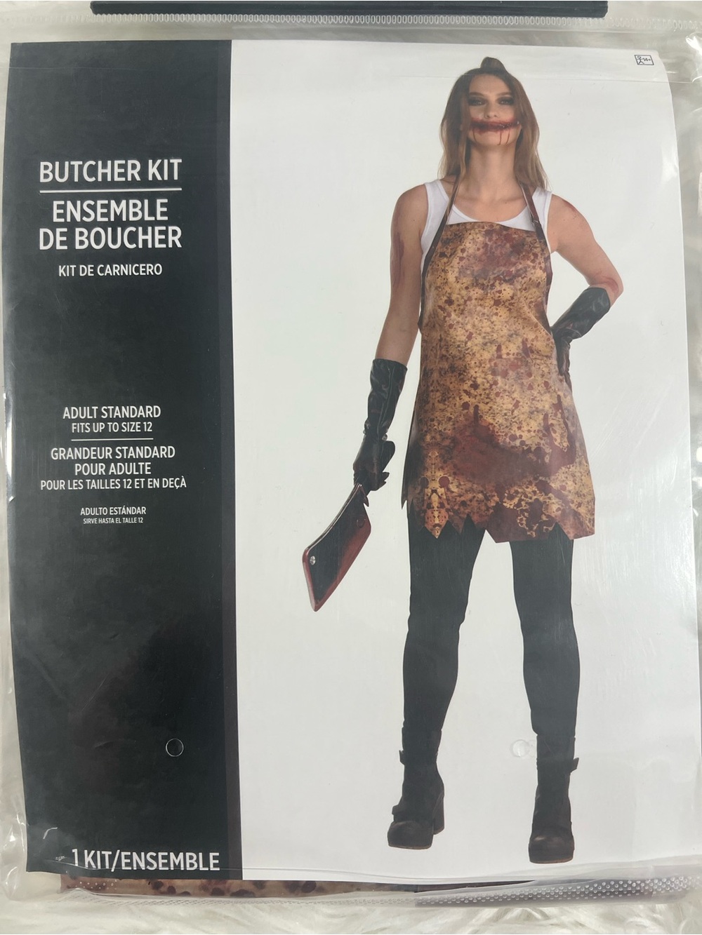 Butcher Apron gloves horror kit costume accessories Halloween one size killer